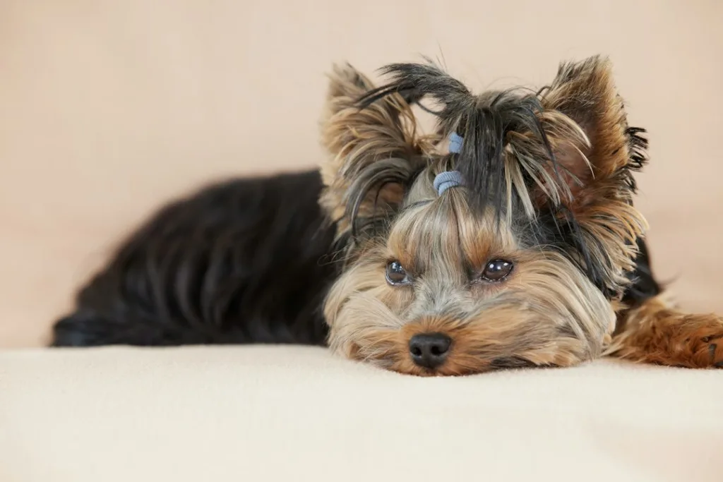 Verfilztes Hundefell: Ursachen, Vorbeugung und was jetzt sinnvoll ist 1 Langhaariger Yorkshire Terrier mit gepflegtem Fell